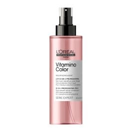 Lotiune de par 10 in 1 Spray L’Oreal Professionnel Serie Expert Vitamino Color, pentru ingrijirea parului vopsit, formula cu Resveratrol, cu protective termica pana la 230°, tehnologia antioxidanta, imbunatateste regenerarea fibrei, 190ml