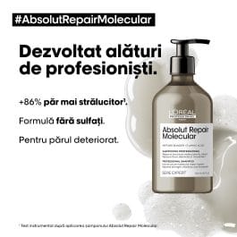 500ml | Șampon Absolut Repair Molecular Format Salon Fără Sulfați
