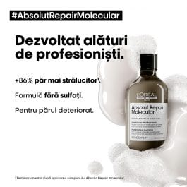 300ml | Șampon Absolut Repair Molecular – Fără Sulfați & Peptide